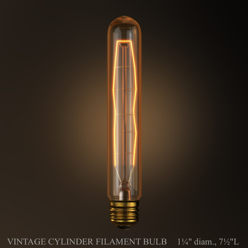 3D vintage cylinder filament bulb model TurboSquid 1156546