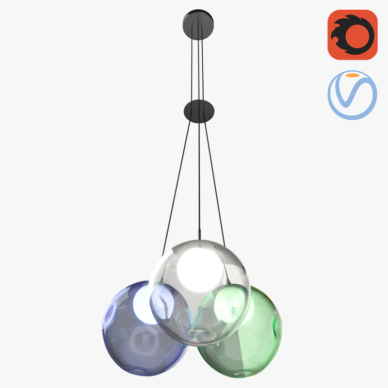 3 bubbles chandelier 3D TurboSquid 1156568