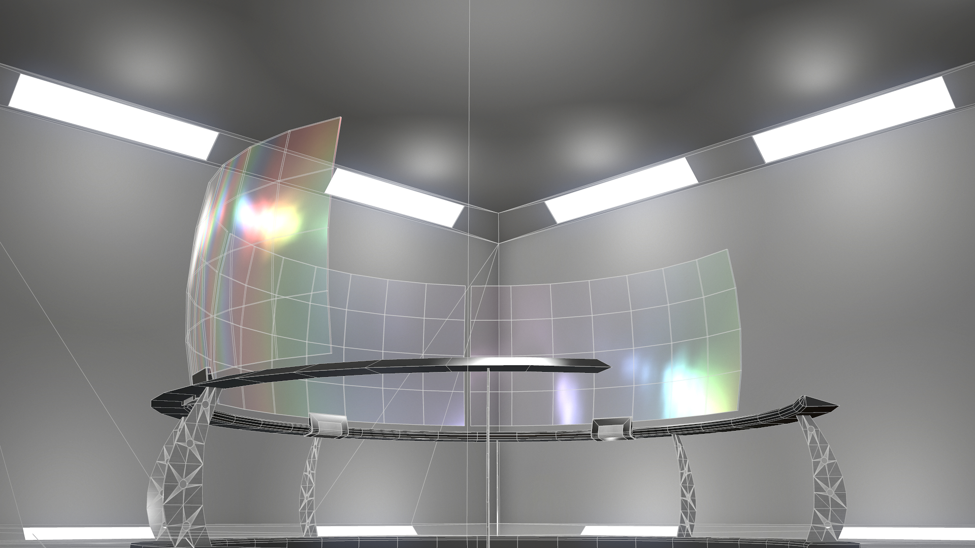 vr ready play space - 科幻屏幕室3d模型