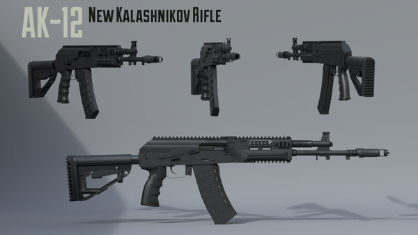 ak-12 new kalashnikov assault rifle 3D model