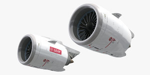 3D cfm leap-1a jet engine model