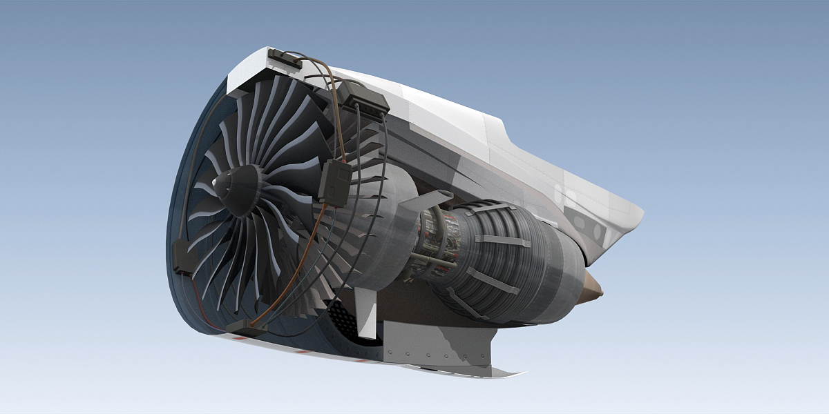 cfm leap-1a喷气发动机3d模型