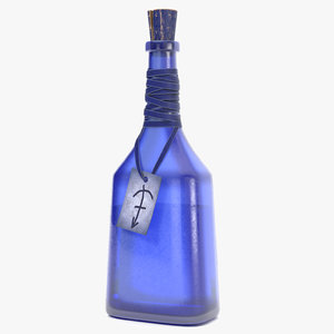 3D potion blue model
