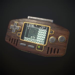 3D handheld console model