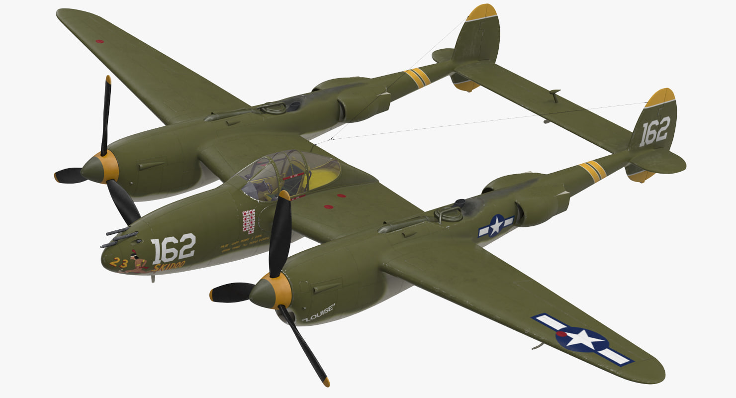 Lockheed p-38 lightning wwii 3D model - TurboSquid 1156924