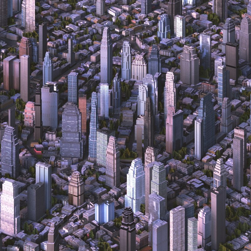 3D model cityscape city streets - TurboSquid 1157141