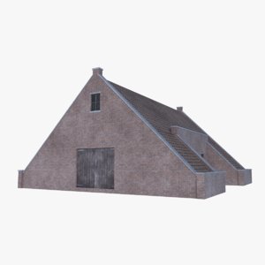 old brick barn 3D model