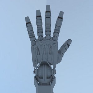 3D hi cyborg hand