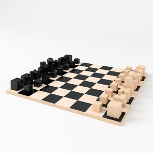 3D bauhaus chess