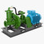 3D water pump motor model