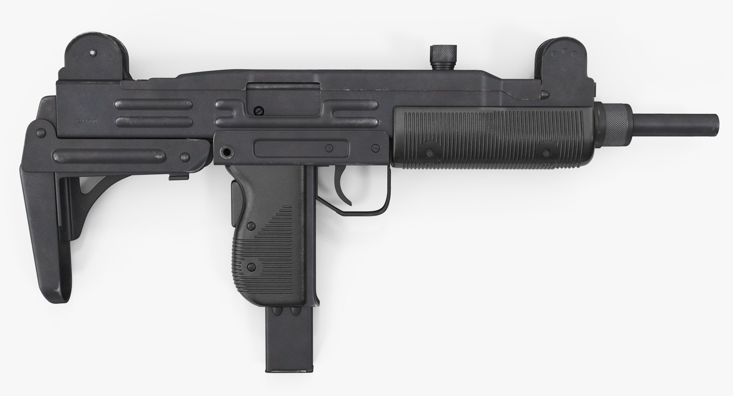 3D submachine gun uzi smg model TurboSquid 1157737