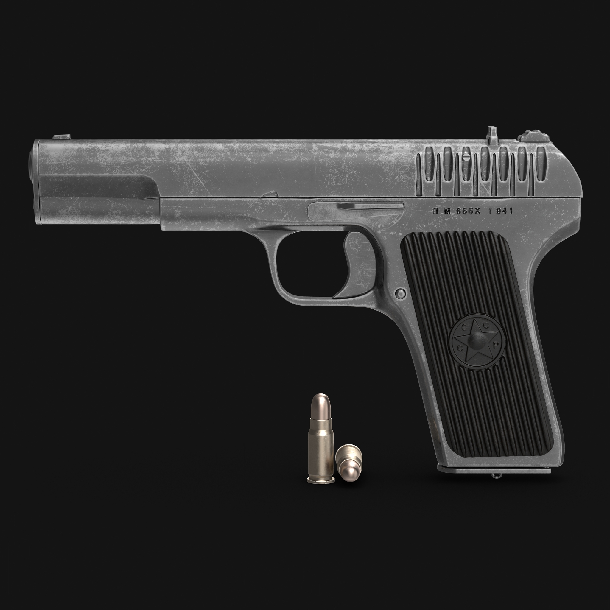 Tt-33 soviet tokarev 3D model - TurboSquid 1157776