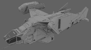 spaceship 3D model