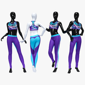 3D female sport suit