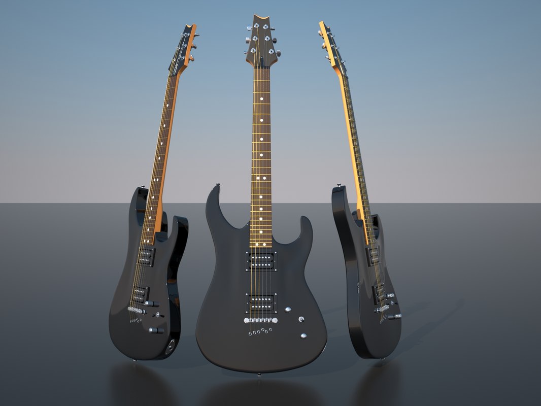Electric guitar model TurboSquid 1158029