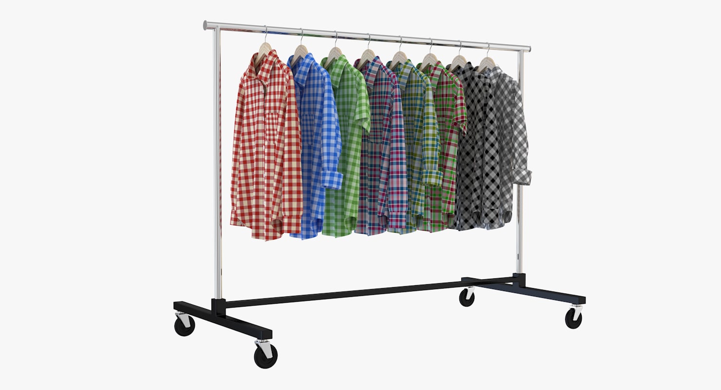 Shirt clothing rack model TurboSquid 1158089
