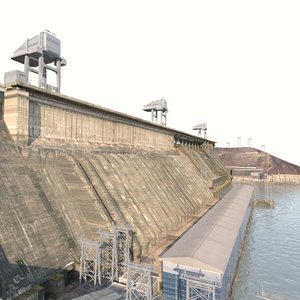 krasnoyarsk hydroelectric power station 3D