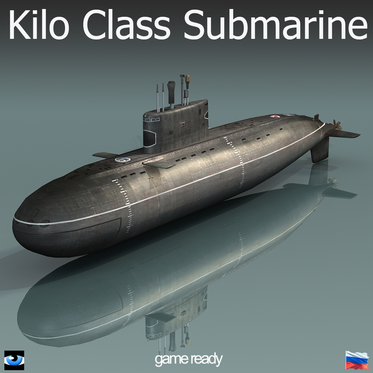 Russian kilo class submarine 3D model - TurboSquid 1158250