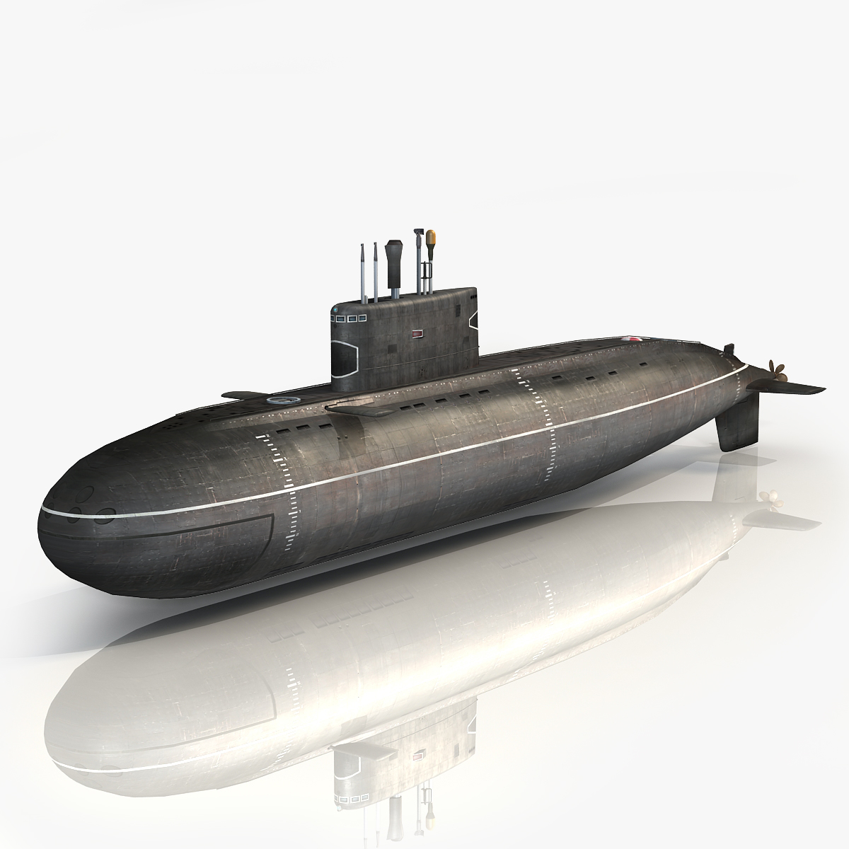 3D russian kilo class submarine model TurboSquid 1158261