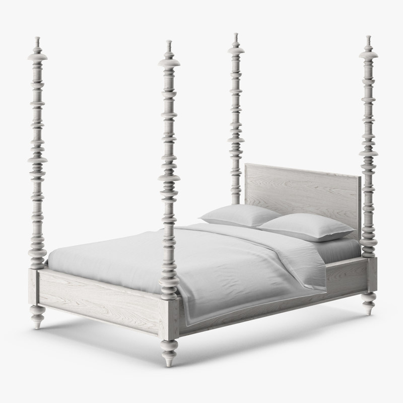 Restoration hardware zoe fourposter 3D TurboSquid 1158300