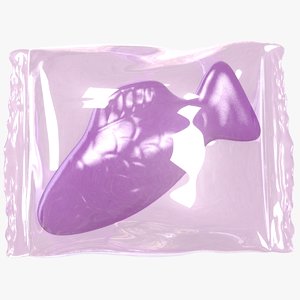 wrapped purple fish 3D