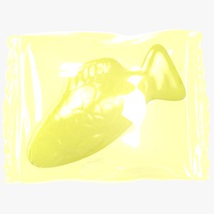 wrapped yellow fish 3D model