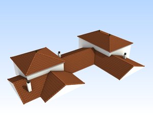 3D model build roofs