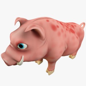 cartoon boar 3D