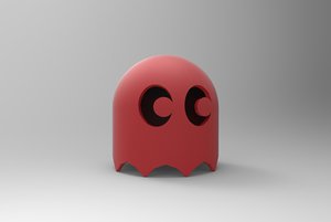 3D pacman ghost