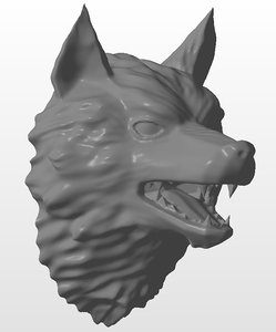 wolf head 3D model