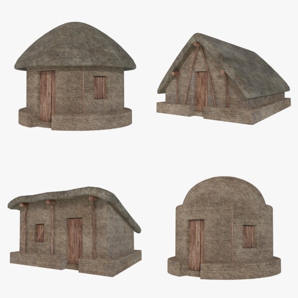 Mud Huts 1 3d Turbosquid