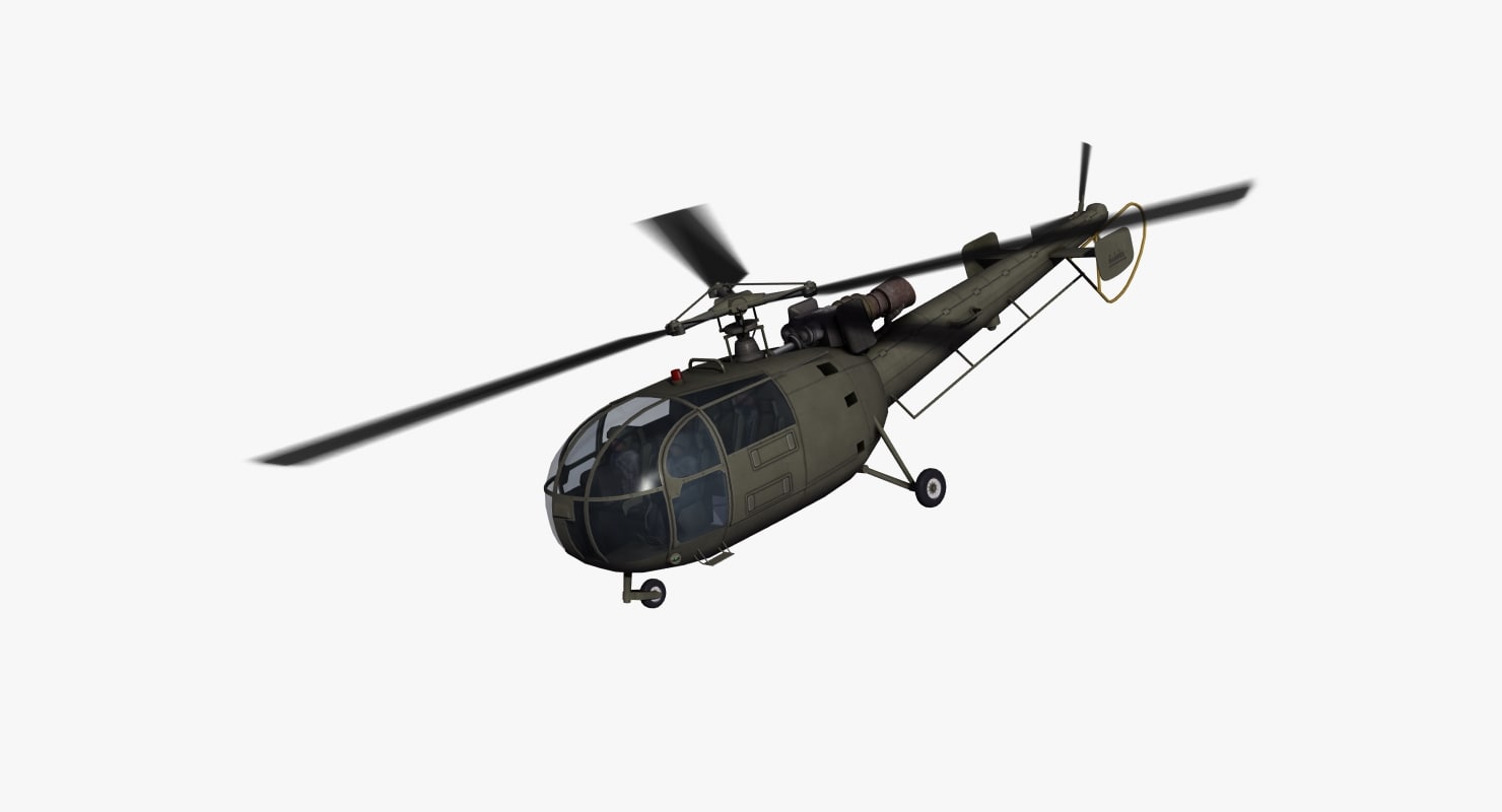 3D sa316b alouette iii helicopter model TurboSquid 1158843