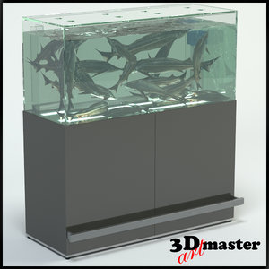 3D fish aquarium supermarket sturgeon