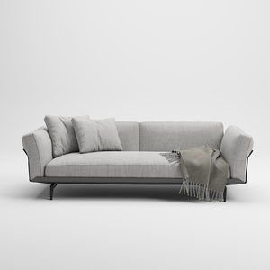 3D sofa este-sofa flexform model