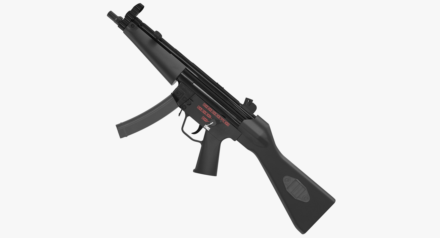 MP5 SMG German Submachine Gun 3D Model