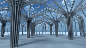 modern greenhouse 3D model
