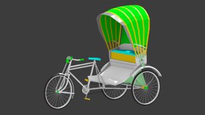 rickshaw 3 wheeler 3D model