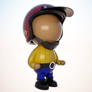 toon delivery guy 3D model