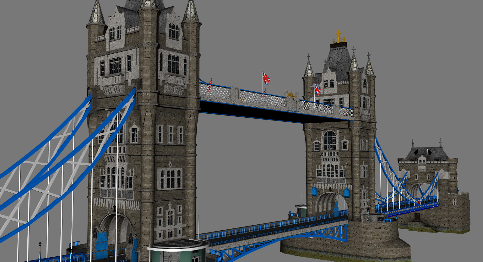 3d tower bridge, london. model