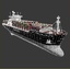3D container ship model
