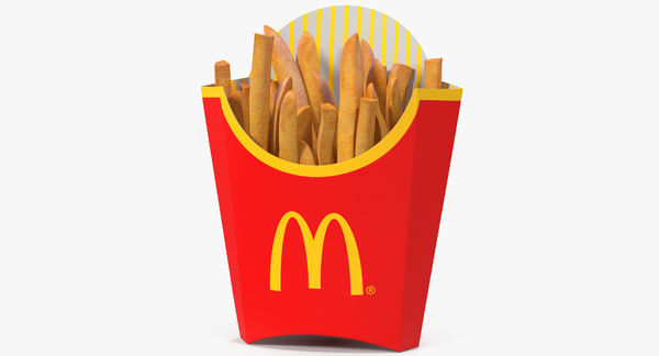 Pommes Frites Mcdonalds 3d Modell Turbosquid 1159480