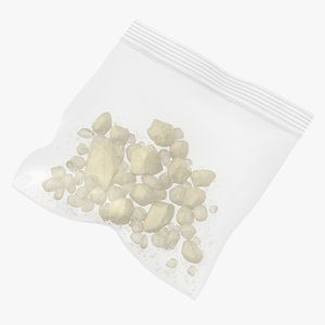 small drug baggie crystal 3D model
