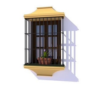 3D typical spanish window