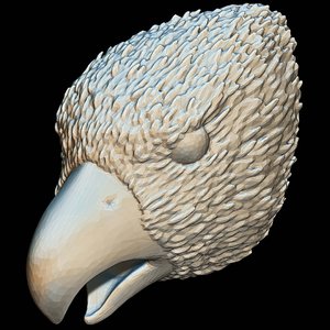 relief head bird 3D model