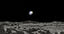 moon surface rocks scene 3D