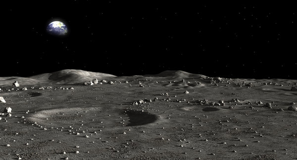 Moon surface rocks scene 3D - TurboSquid 1160035