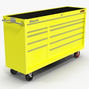 tool storage yellow 3D model