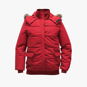 realistic red jacket 3D