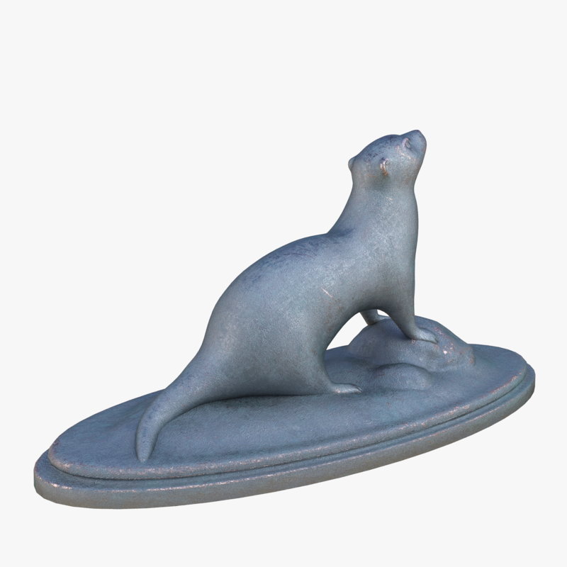 3D otter sculpture - TurboSquid 1160682