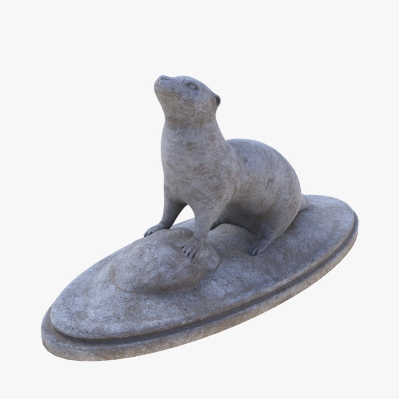 3D otter sculpture - TurboSquid 1160682